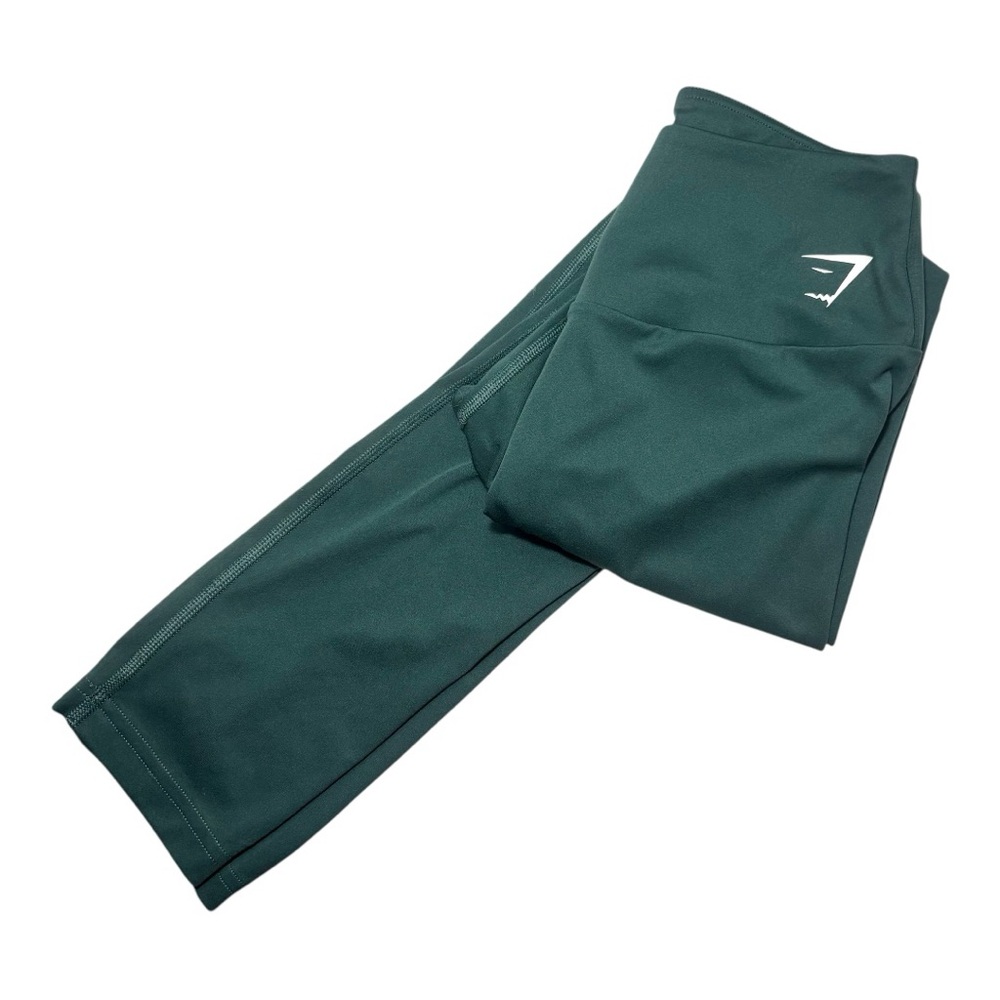 GYMSHARK Green Training Leggings High Rise - Picture 2 of 8